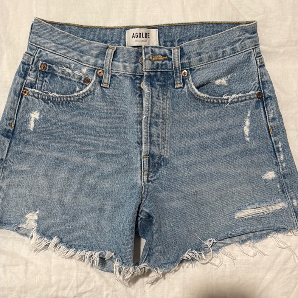 AGOLDE Women's Blue Denim Shorts